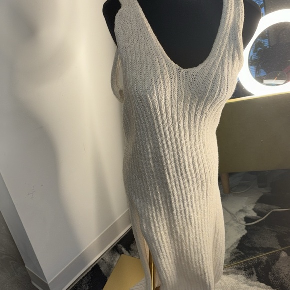Free People Cream Sweater Dress Size L - Picture 3 of 10